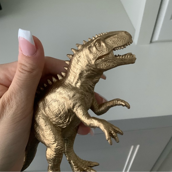 LUX Gold Metallic T Rex Dinosaur Decorative BRAND NEW Decor - Picture 9 of 10